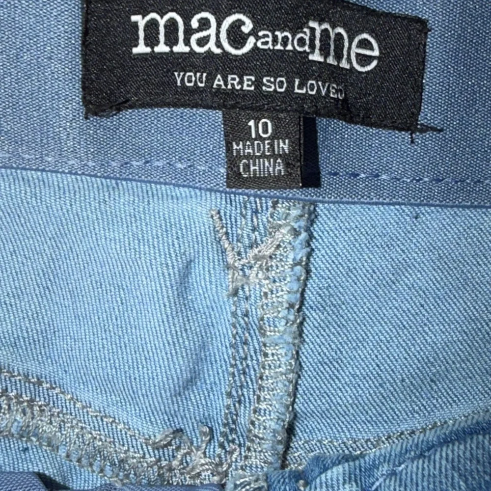 Mac & Me Stretch Crop Jeans 10 Soft Waistband Light Wash - Picture 4 of 4